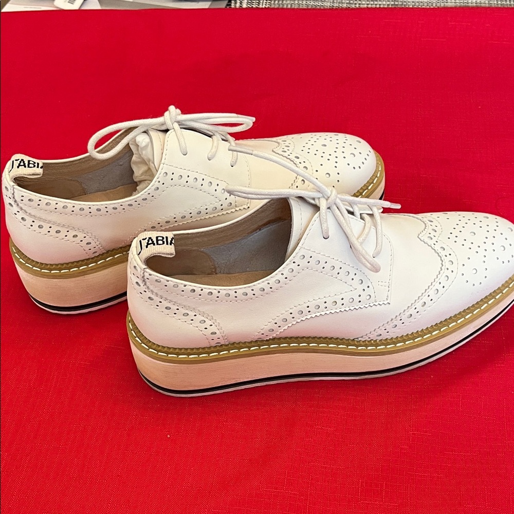 White Platform Loafers